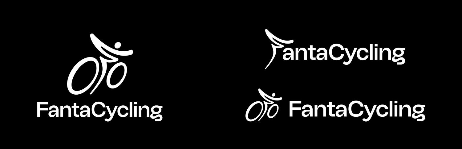 FantaCycling logo lockups (dark)