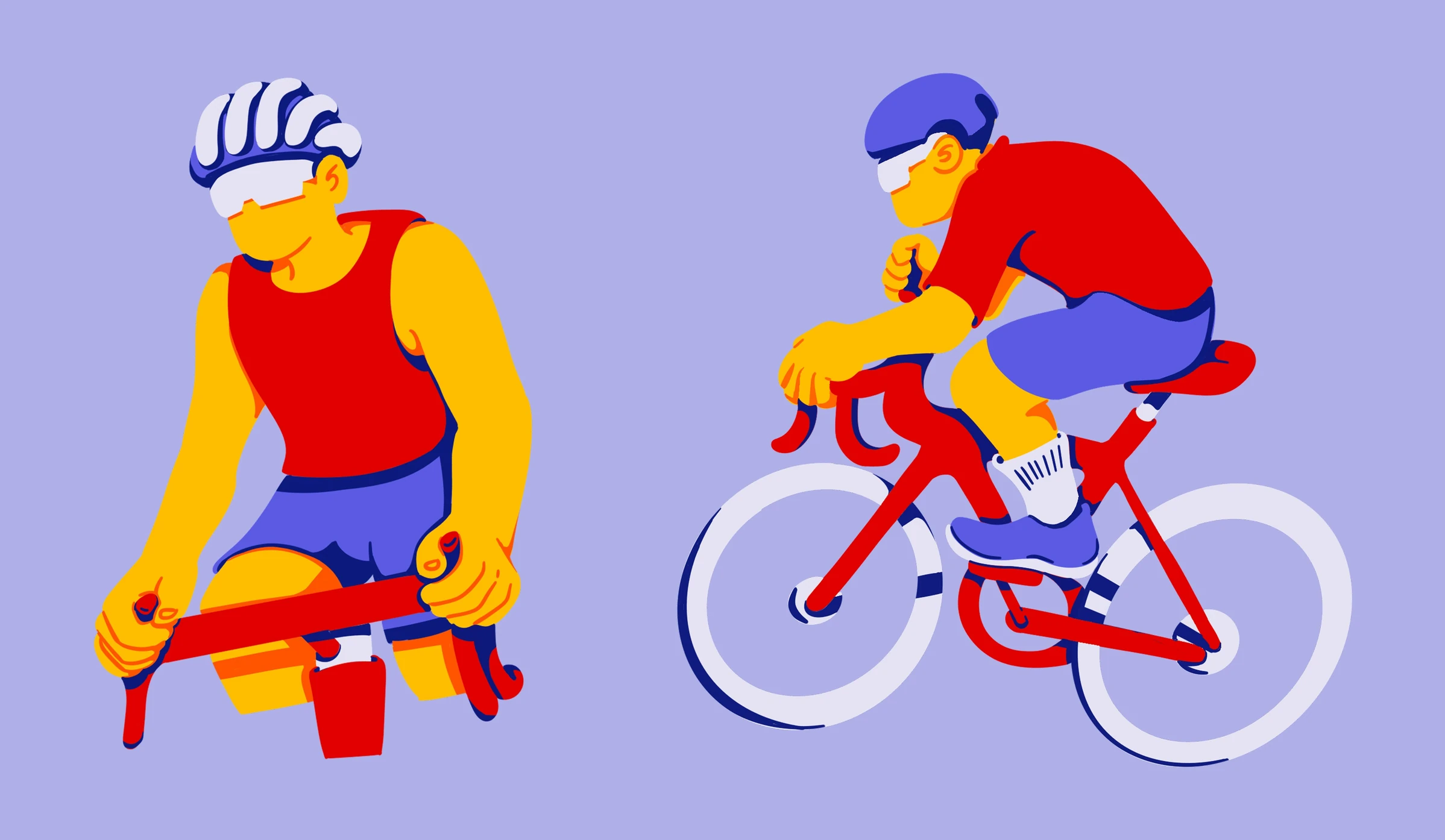 Fantacycling — two cyclists illustration
